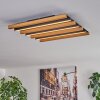 Favorina Deckenpanel LED Naturfarben, Schwarz, 1-flammig, Fernbedienung