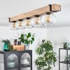 Montgomery Deckenleuchte Glas 15 cm Naturfarben, Schwarz, 5-flammig