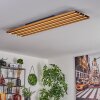 Favorina Deckenpanel LED Naturfarben, Schwarz, 1-flammig, Fernbedienung