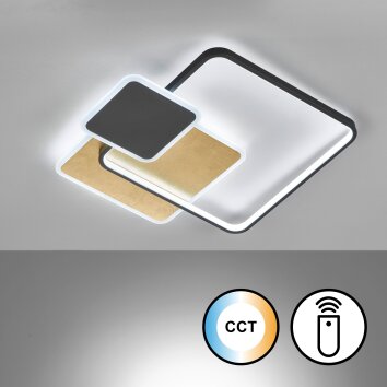 Fischer & Honsel Tomo Deckenleuchte LED Schwarz, 1-flammig, Fernbedienung Fischer & Honsel Tomo Deckenleuchte LED Schwarz, 1-flammig, Fernbedienung