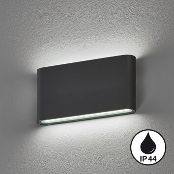 Fischer & Honsel Scone Wandleuchte LED Schwarz, 2-flammig Fischer & Honsel Scone Wandleuchte LED Schwarz, 2-flammig