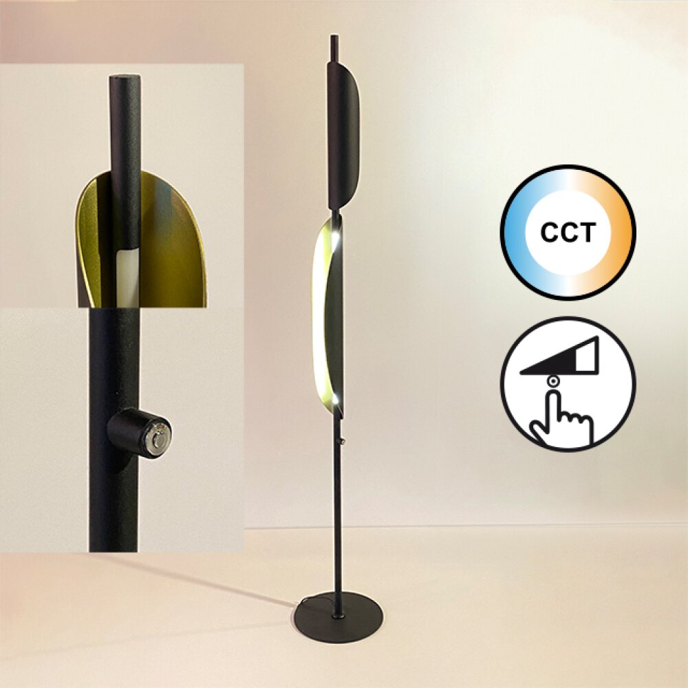 Fischer & Honsel Skal Stehleuchte LED Schwarz, 1-flammig main product photo
