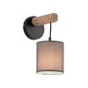 JUST LIGHT GERDA TRIBU Wandleuchte Naturfarben, Schwarz, 1-flammig