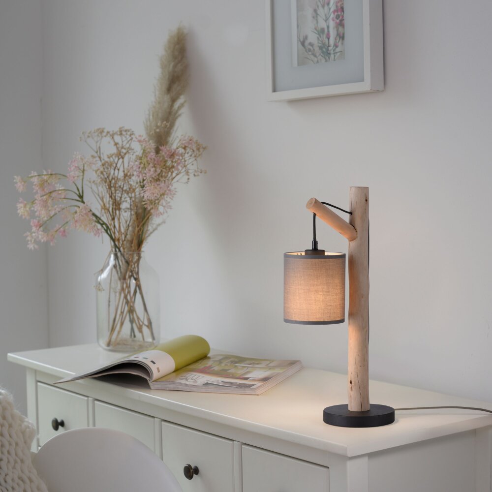 Leuchten Direkt GREEN TRIBU Tischleuchte Naturfarben, Schwarz, 1-flammig main product photo