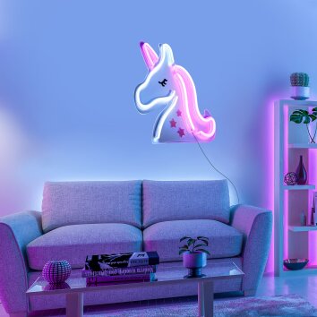 Leuchten Direkt NEON-UNICORN Dekoleuchte LED Transparent, Klar, 1-flammig