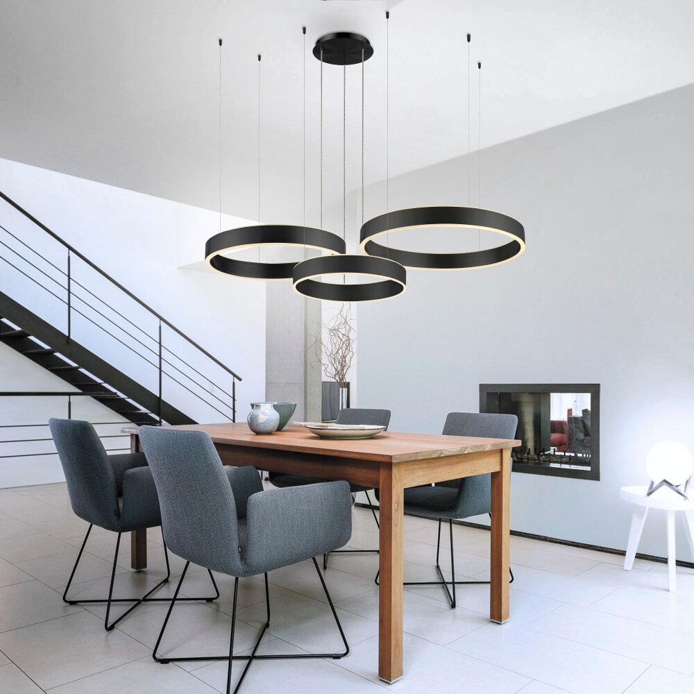Paul Neuhaus SCULLI Pendelleuchte LED Schwarz, 2-flammig main product photo
