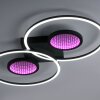 Leuchten Direkt TUNEL Deckenleuchte LED Schwarz, 1-flammig, Fernbedienung, Farbwechsler
