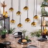 Koyoto Hängeleuchte Glas 15 cm Gold, Klar, 8-flammig