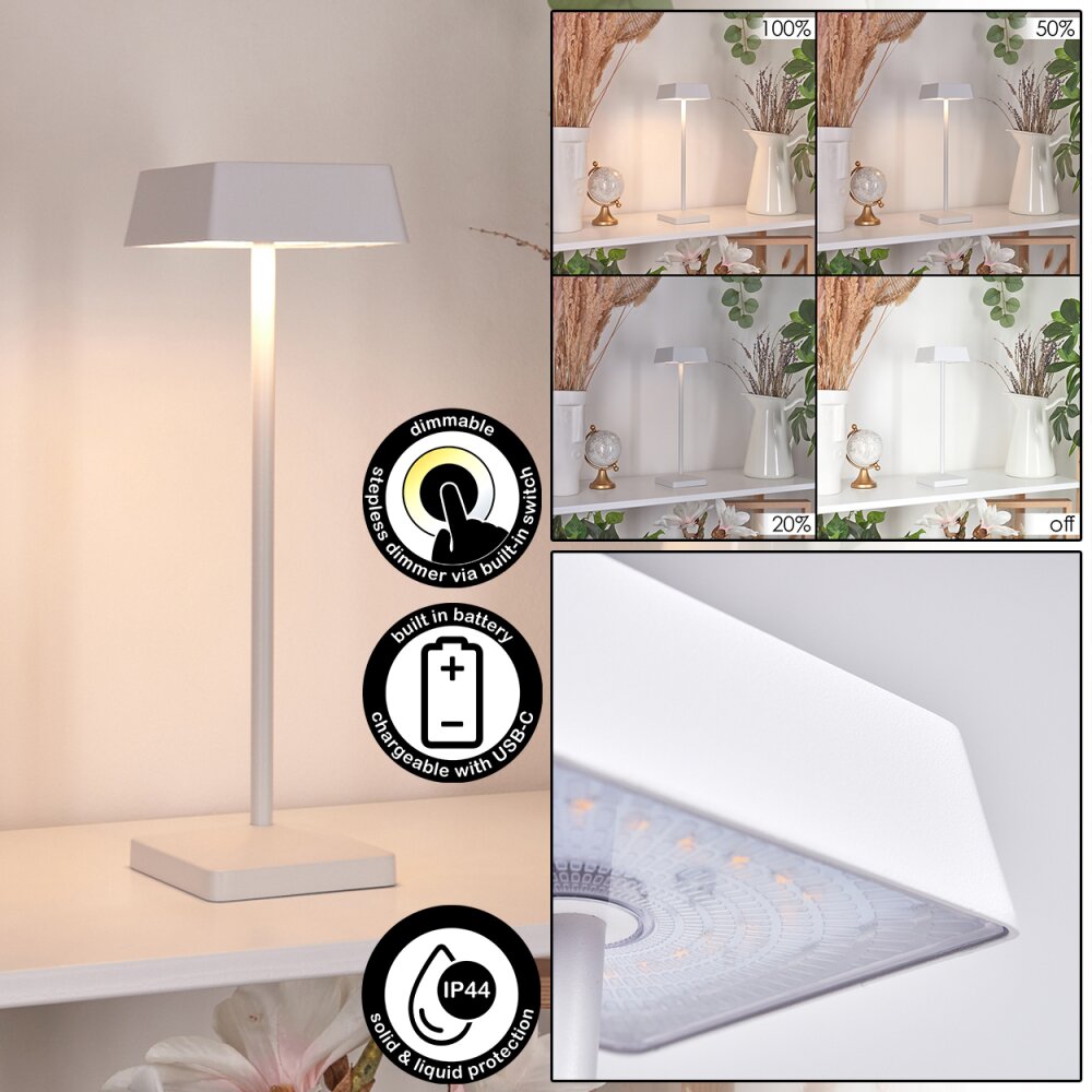 Algeraz Tischleuchte LED Weiß, 1-flammig main product photo