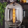 Apedo Hängeleuchte Glas 20cm Klar, Rauchfarben, 3-flammig