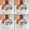 Koyoto Deckenleuchte Glas 15 cm Naturfarben, Schwarz, 6-flammig
