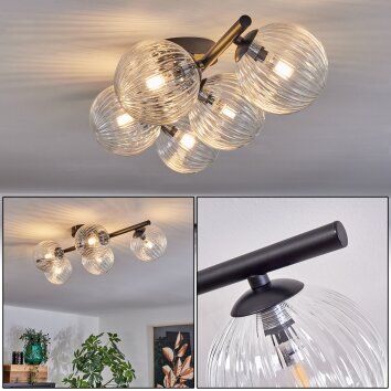 Chehalis Deckenleuchte Glas 12 cm Klar, 5-flammig Chehalis Deckenleuchte Glas 12 cm Klar, 5-flammig