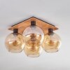 Koyoto Deckenleuchte Glas 20 cm Naturfarben, Schwarz, 4-flammig