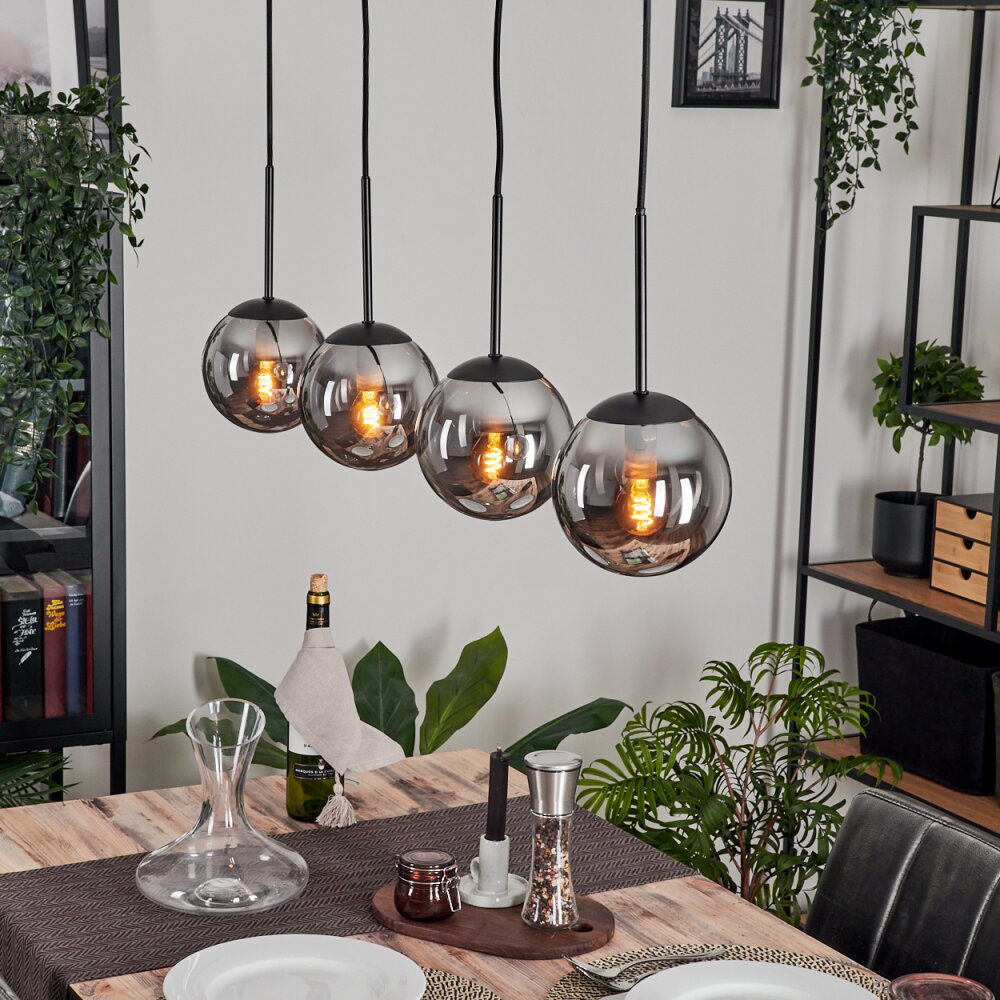 Gastor Hängeleuchte Glas 15 cm Rauchfarben, 4-flammig main product photo