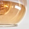 Koyoto Deckenleuchte Glas 15 cm Naturfarben, Schwarz, 5-flammig