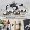 Koyoto Deckenleuchte Glas 20 cm Chrom, Klar, Rauchfarben, 4-flammig