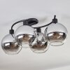 Koyoto Deckenleuchte Glas 20 cm Chrom, Klar, Rauchfarben, 4-flammig