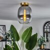 Apedo Deckenleuchte Glas 20 cm Messing, 1-flammig