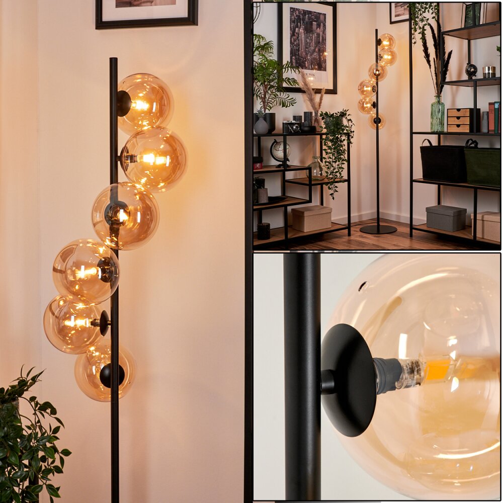 Remaisnil Stehleuchte Bernsteinfarben, 6-flammig main product photo