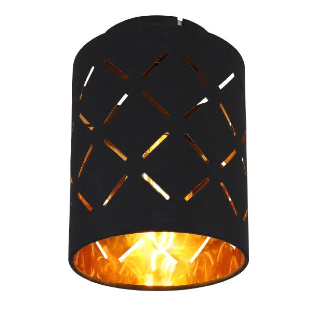 Globo CLARKE Deckenleuchte Gold, Schwarz, 1-flammig main product photo