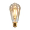 E27 2er Set LED 6 Watt 2200 Kelvin 650 Lumen Bernsteinfarben, Messing, 1-flammig