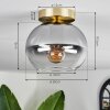 Apedo Deckenleuchte Glas 20 cm Messing, 1-flammig
