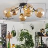 Chehalis Deckenleuchte Glas 15 cm Gold, Schwarz, 6-flammig