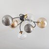 Chehalis Deckenleuchte Glas 15 cm Gold, Schwarz, 6-flammig
