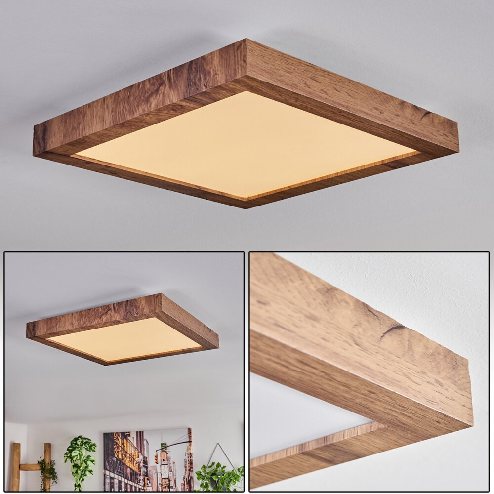 Bealeton Deckenleuchte LED Braun, Holzoptik, 1-flammig main product photo
