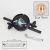 Chehalis Wandleuchte Glas 10 cm Bernsteinfarben, 2-flammig