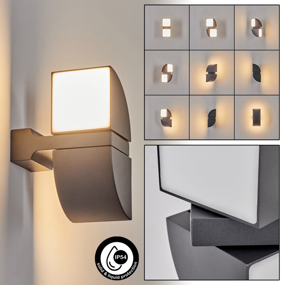 Kontenga Außenwandleuchte LED Anthrazit, 2-flammig main product photo