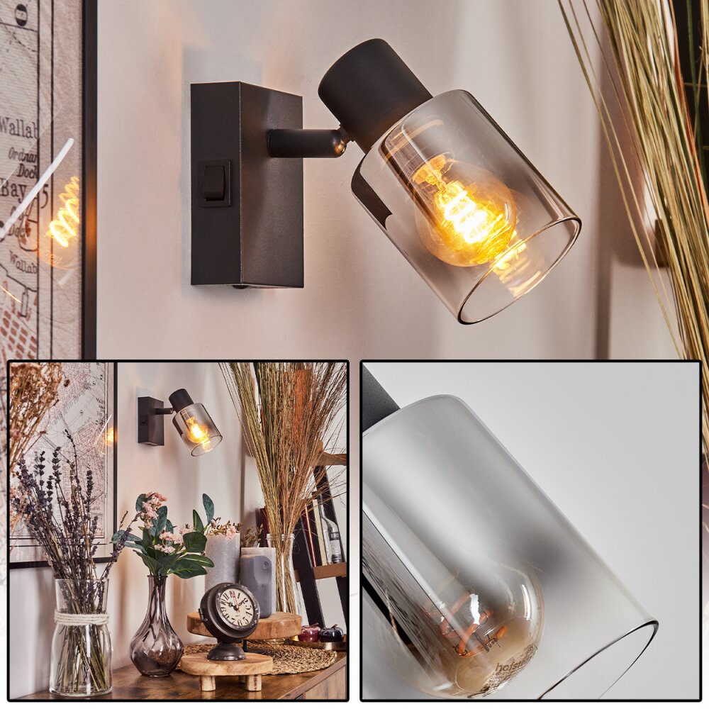 Leteque Wandleuchte Schwarz, 1-flammig main product photo