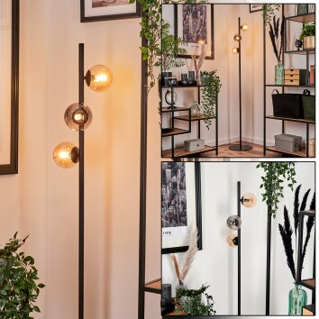 Remaisnil Stehleuchte Glas 10 cm Bernsteinfarben, Rauchfarben, 3-flammig Remaisnil Stehleuchte Glas 10 cm Bernsteinfarben, Rauchfarben, 3-flammig