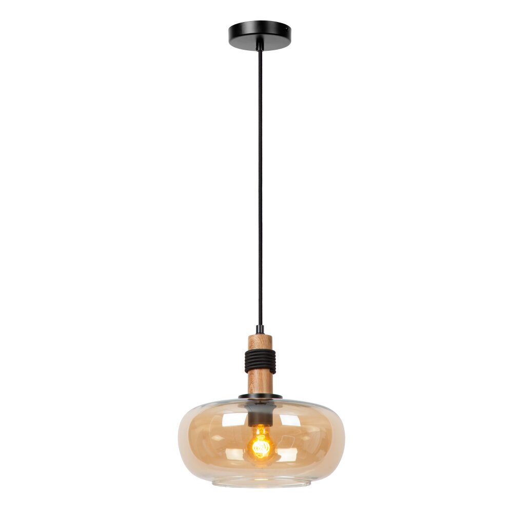Lucide ILONA Pendelleuchte Schwarz, 1-flammig main product photo