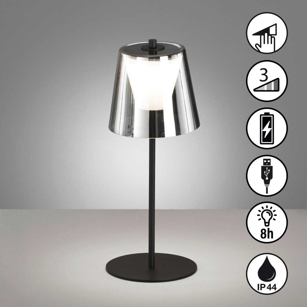 FHL easy Marbella Tischleuchte LED Schwarz, 1-flammig main product photo