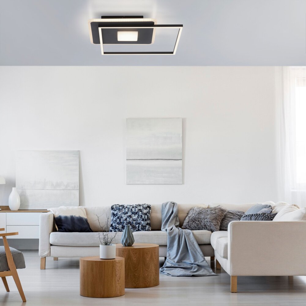 Leuchten Direkt DOMINO Deckenleuchte LED Schwarz, 1-flammig main product photo