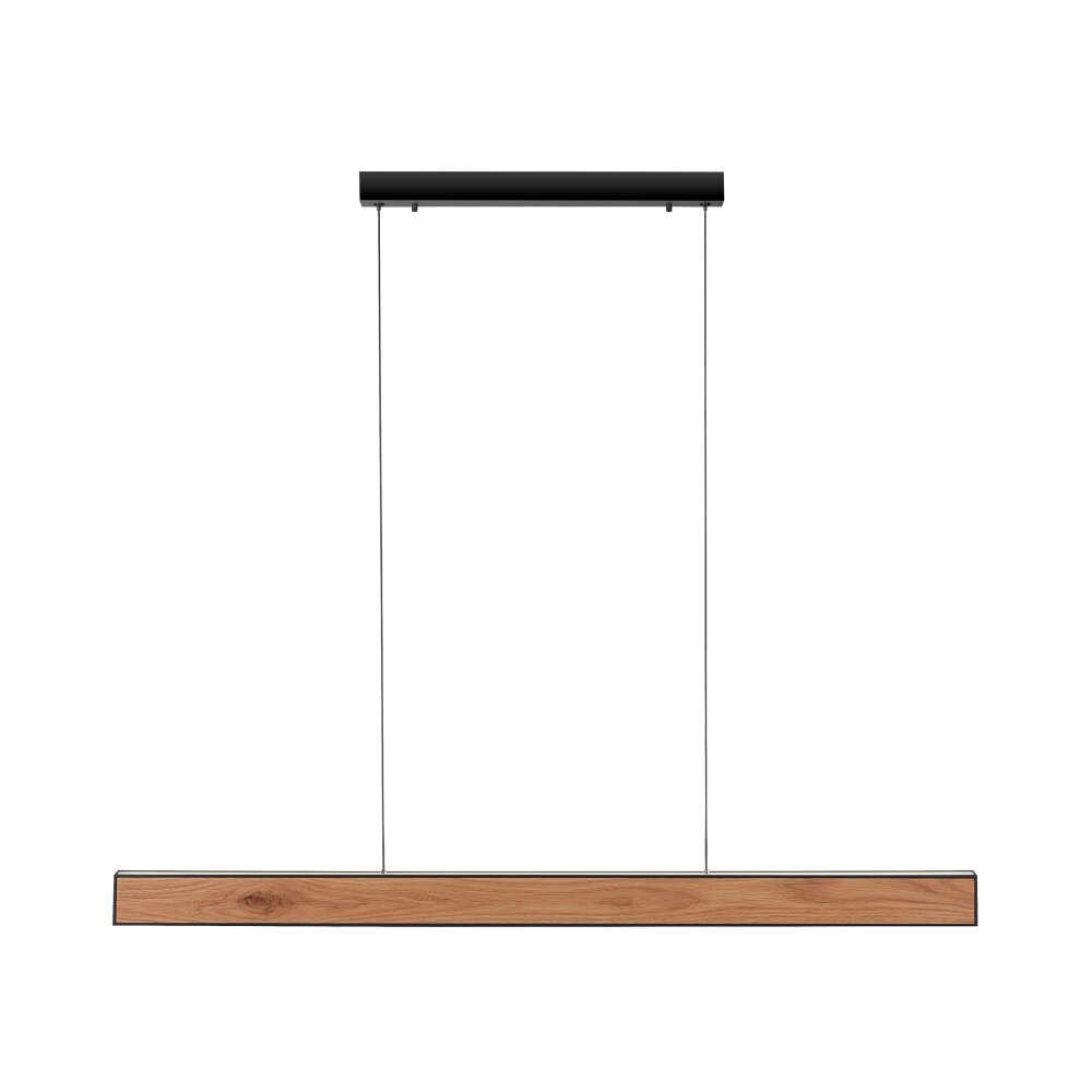 Paul Neuhaus NANIA Pendelleuchte LED Holzoptik, Schwarz, 1-flammig