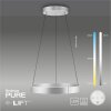 Paul Neuhaus PURE E-CLIPSE Pendelleuchte LED Silber, 2-flammig, Fernbedienung