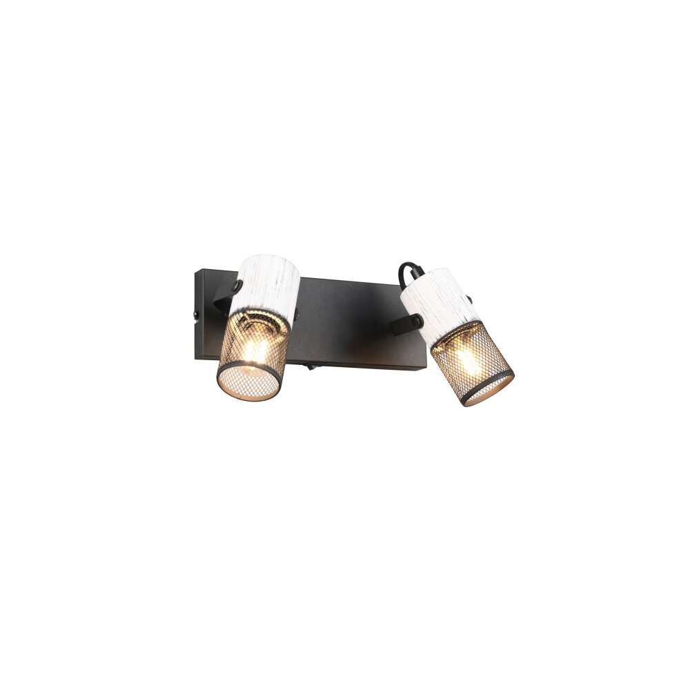 Trio TOSH Deckenleuchte Schwarz, 2-flammig main product photo