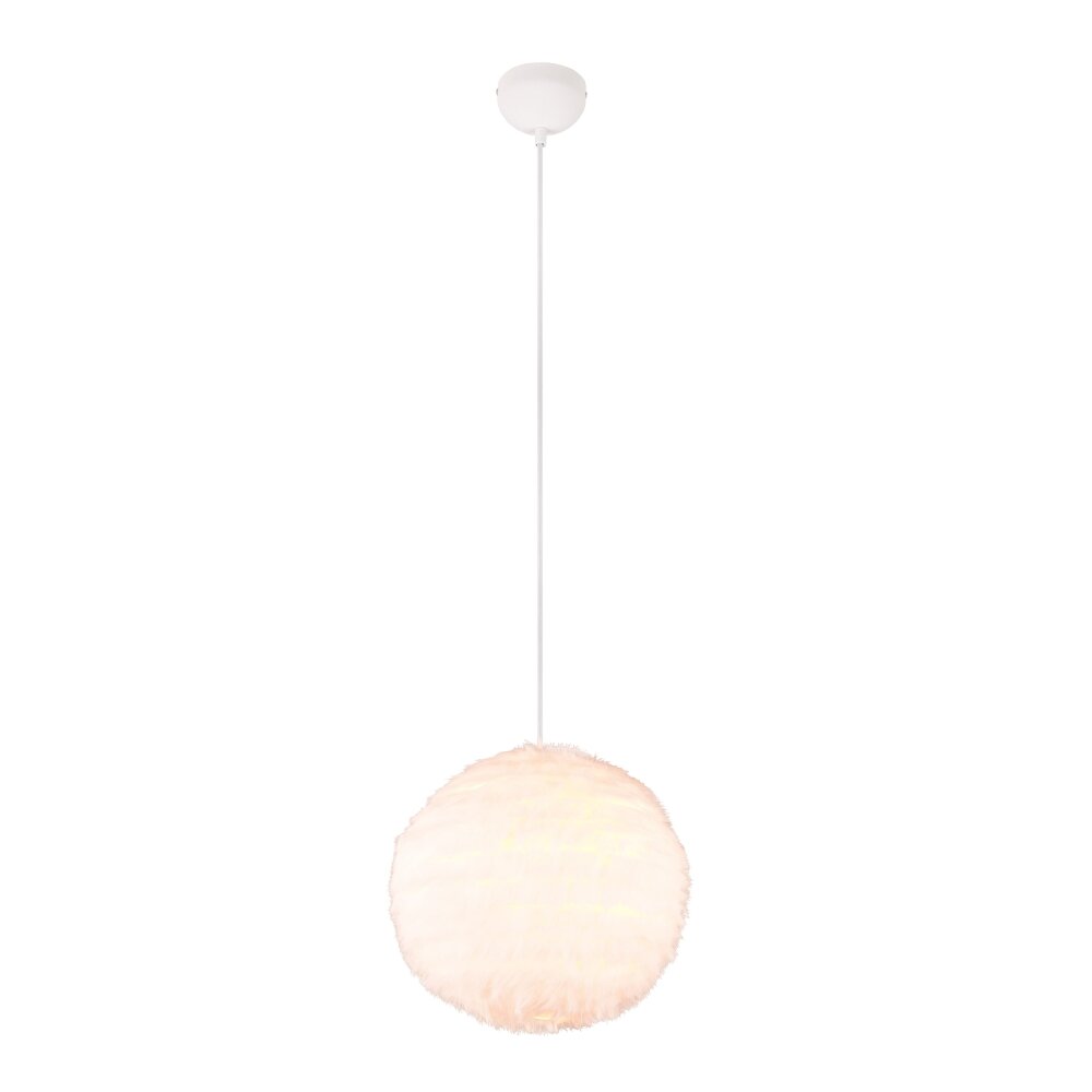 Reality FURRY Pendelleuchte Beige, 1-flammig