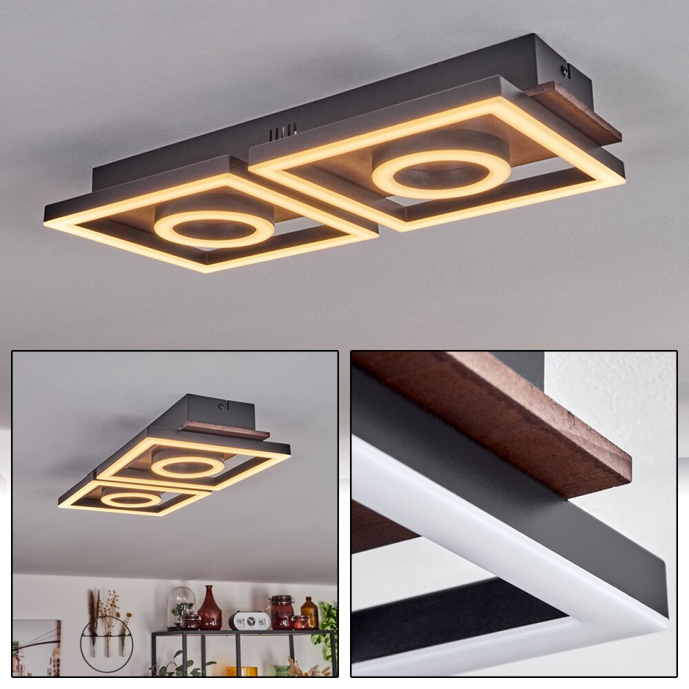 Taboneira Deckenleuchte LED Dunkelbraun, Schwarz, 2-flammig main product photo