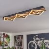 Taboneira Deckenleuchte LED Naturfarben, Schwarz, 3-flammig