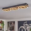 Taboneira Deckenleuchte LED Naturfarben, Schwarz, 3-flammig
