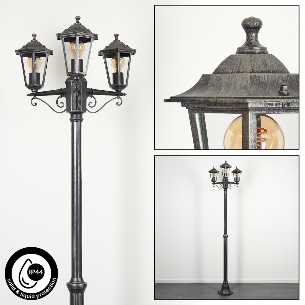 Loria Kandelaber Schwarz, Silber, 3-flammig main product photo