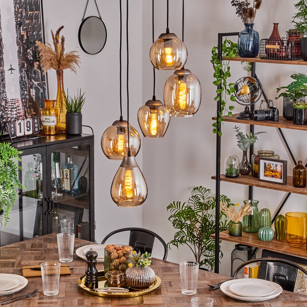 Echallens Hängeleuchte Silber, 5-flammig main product photo