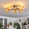 Chehalis Deckenleuchte Glas 15 cm Gold, Schwarz, 6-flammig