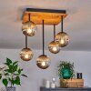 Chehalis Deckenleuchte Glas 10 cm Naturfarben, Schwarz, 5-flammig