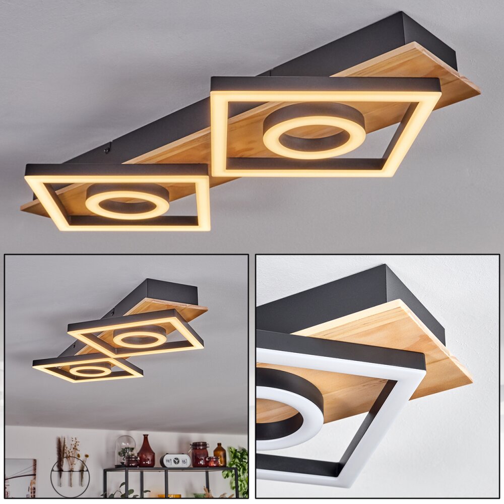 Taboneira Deckenleuchte LED Naturfarben, Schwarz, 2-flammig main product photo