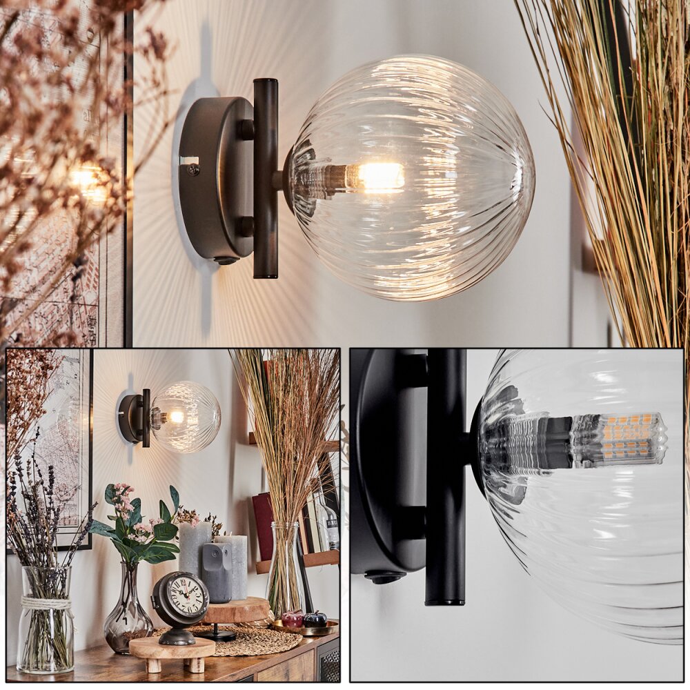 Chehalis Wandleuchte Glas 15 cm Klar, 1-flammig main product photo