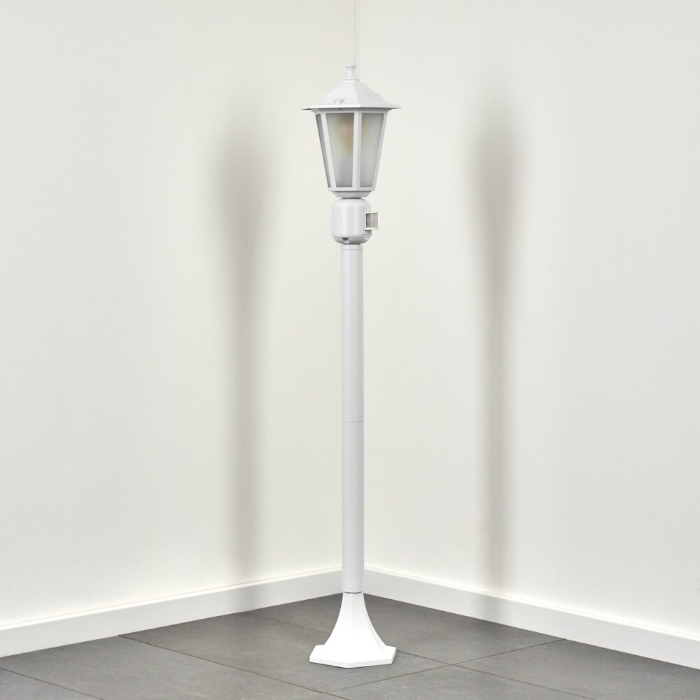 Loria Wegeleuchte Weiß, 1-flammig, Bewegungsmelder